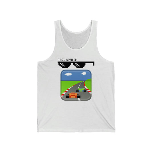 Deal With It! Pole Position Style Unisex Tank Top