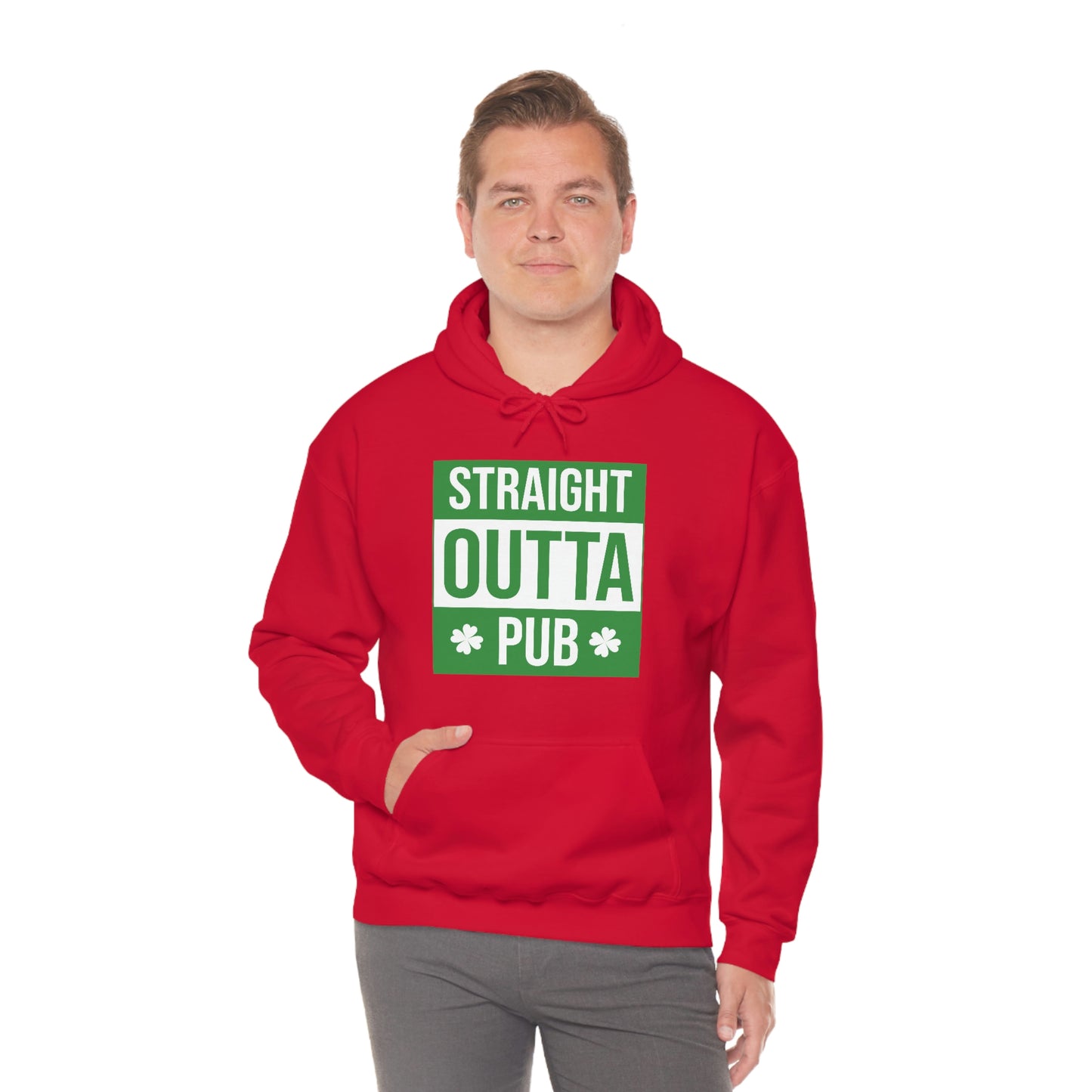 Straight Outta Pub Style Unisex Hooded Sweatshirt