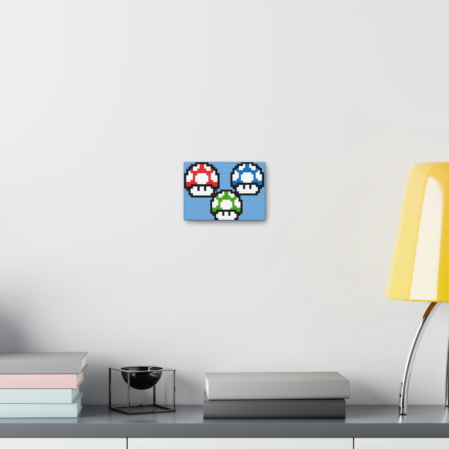 Mushroom 8 Bit Style Canvas Gallery Wraps