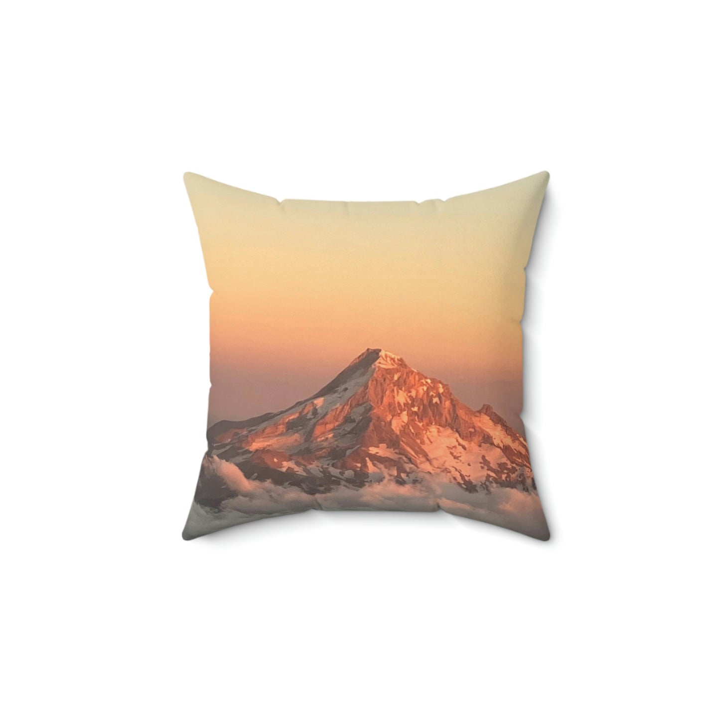 Mt Hood Scenic Spun Polyester Square Pillow