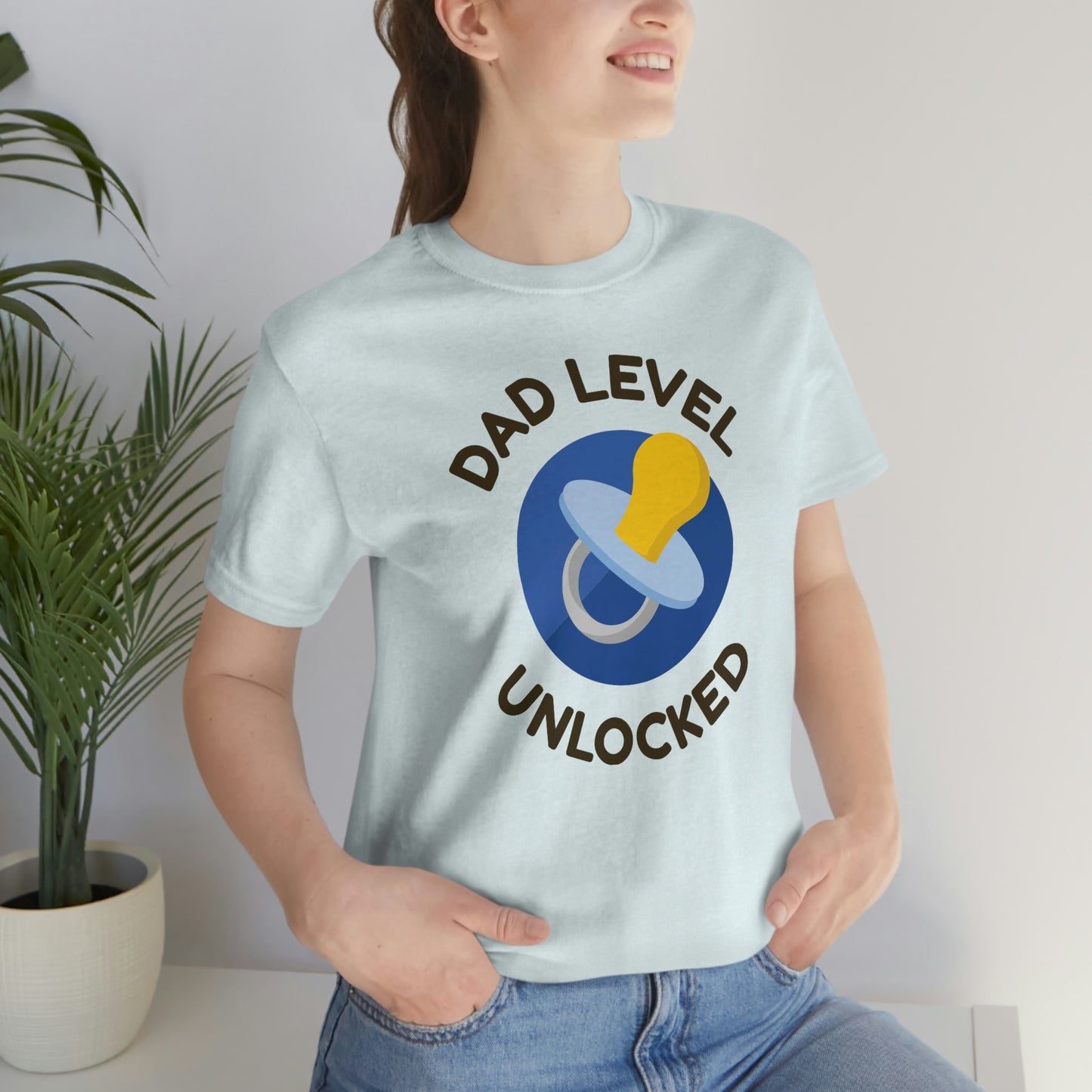 Dad Level Unlocked Unisex Jersey Short Sleeve Tee