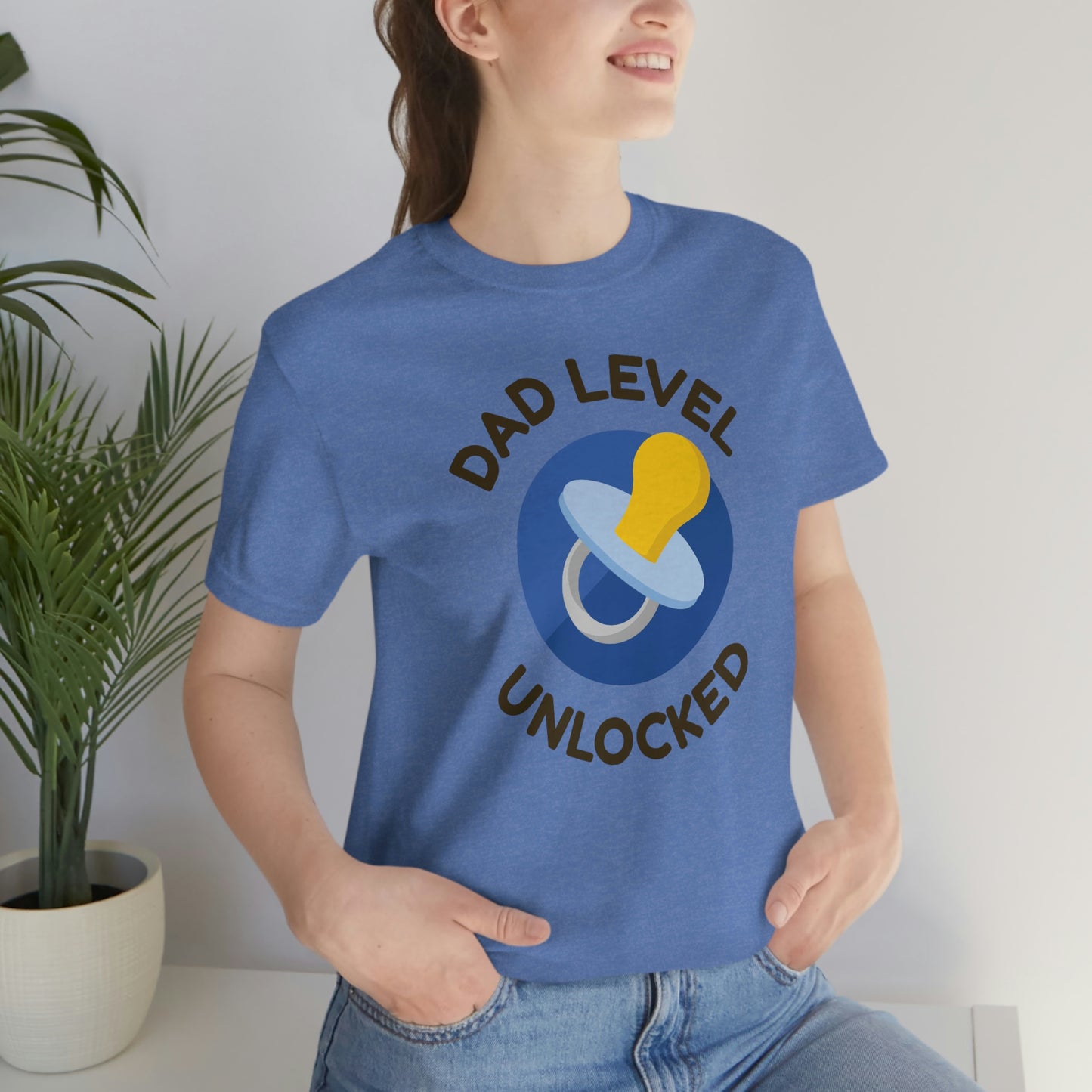 Dad Level Unlocked Unisex Jersey Short Sleeve Tee