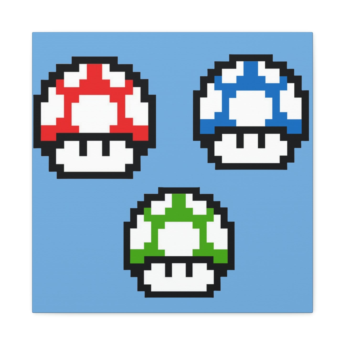 Mushroom 8 Bit Style Canvas Gallery Wraps