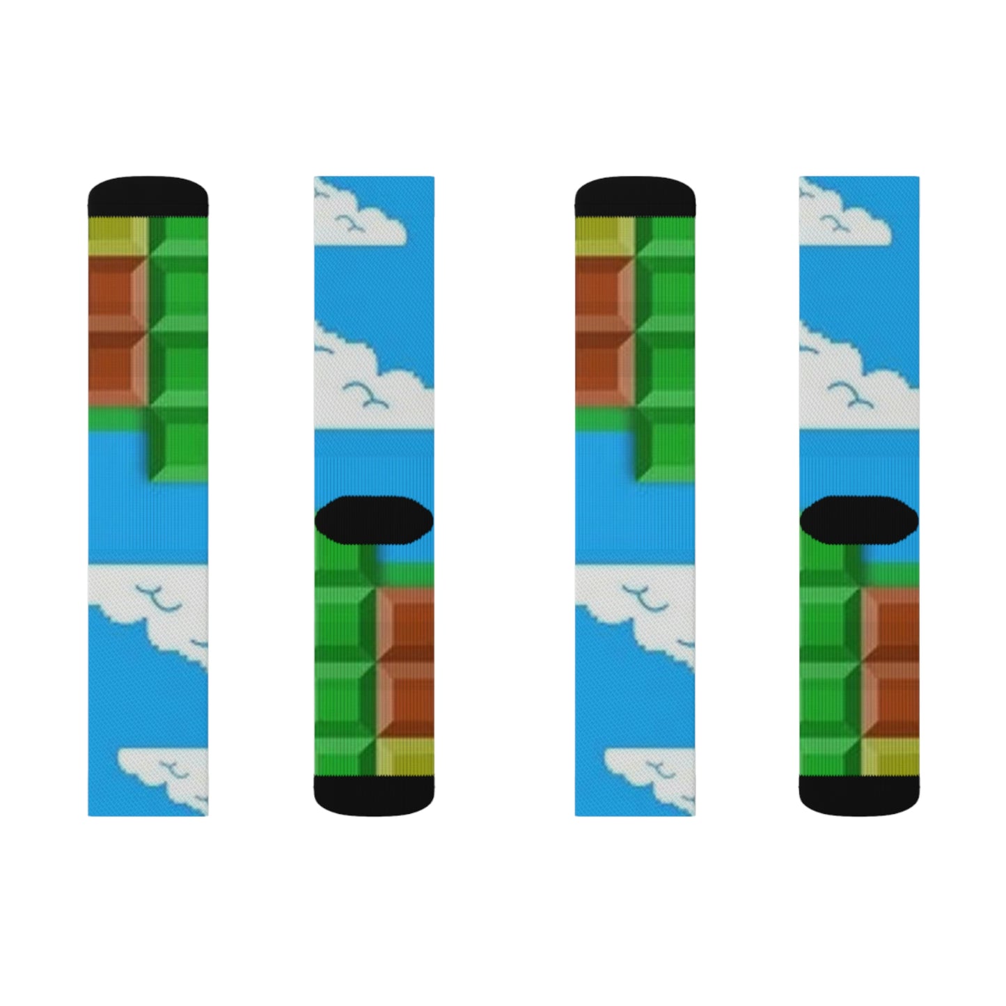 Tetris Style Background Sublimation Socks