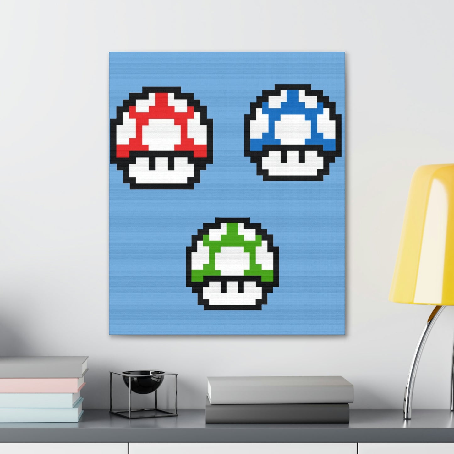 Mushroom 8 Bit Style Canvas Gallery Wraps