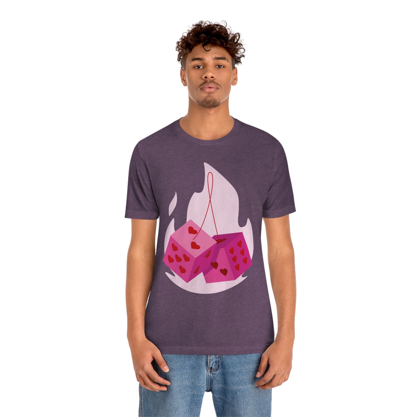 Dice Hearts Unisex Jersey Short Sleeve Tee