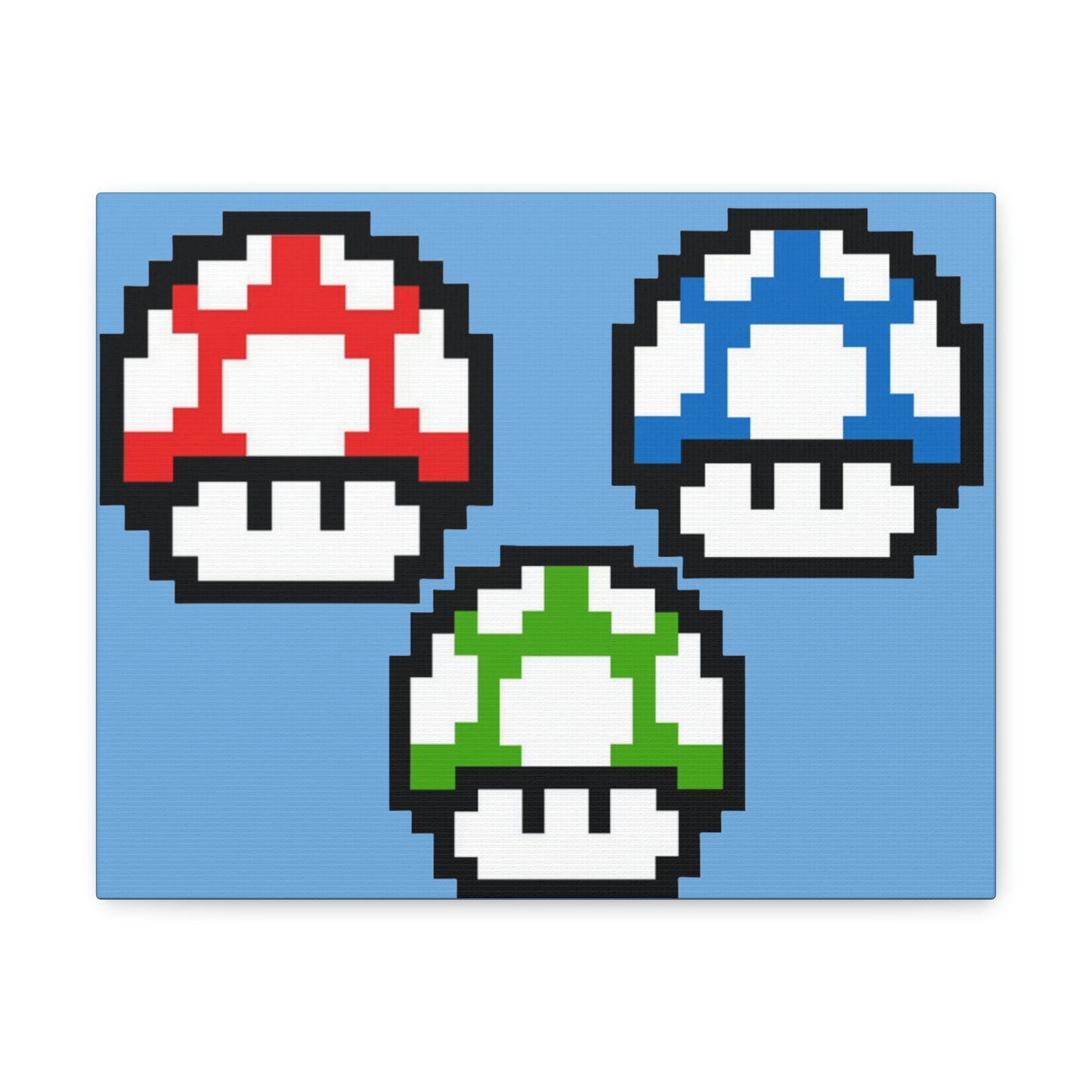 Mushroom 8 Bit Style Canvas Gallery Wraps