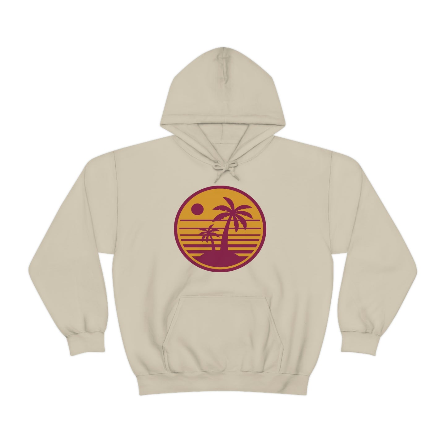 Retro Sunset Beach Unisex Hooded Sweatshirt