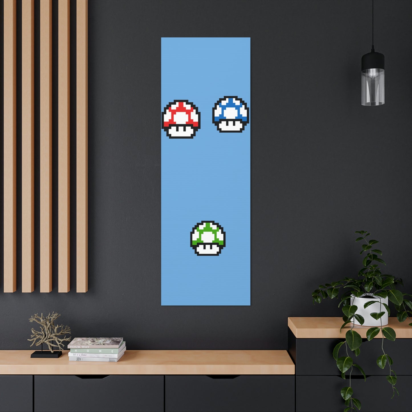 Mushroom 8 Bit Style Canvas Gallery Wraps