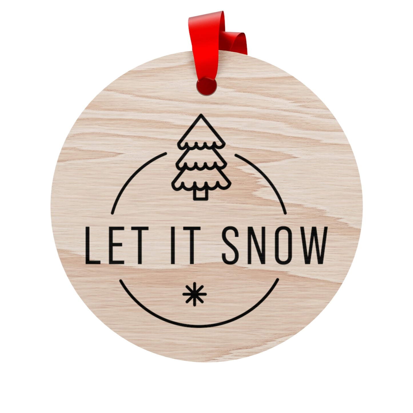 Let It Snow Wooden Christmas Ornaments