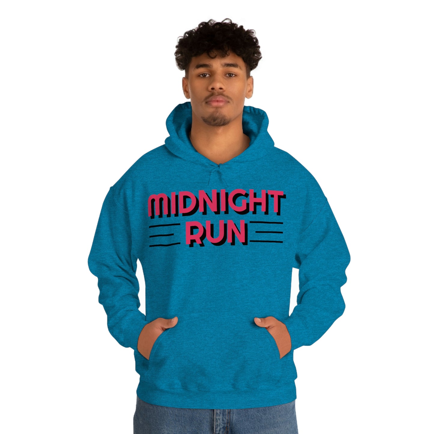 Midnight Run Retro Style Unisex Hooded Sweatshirt