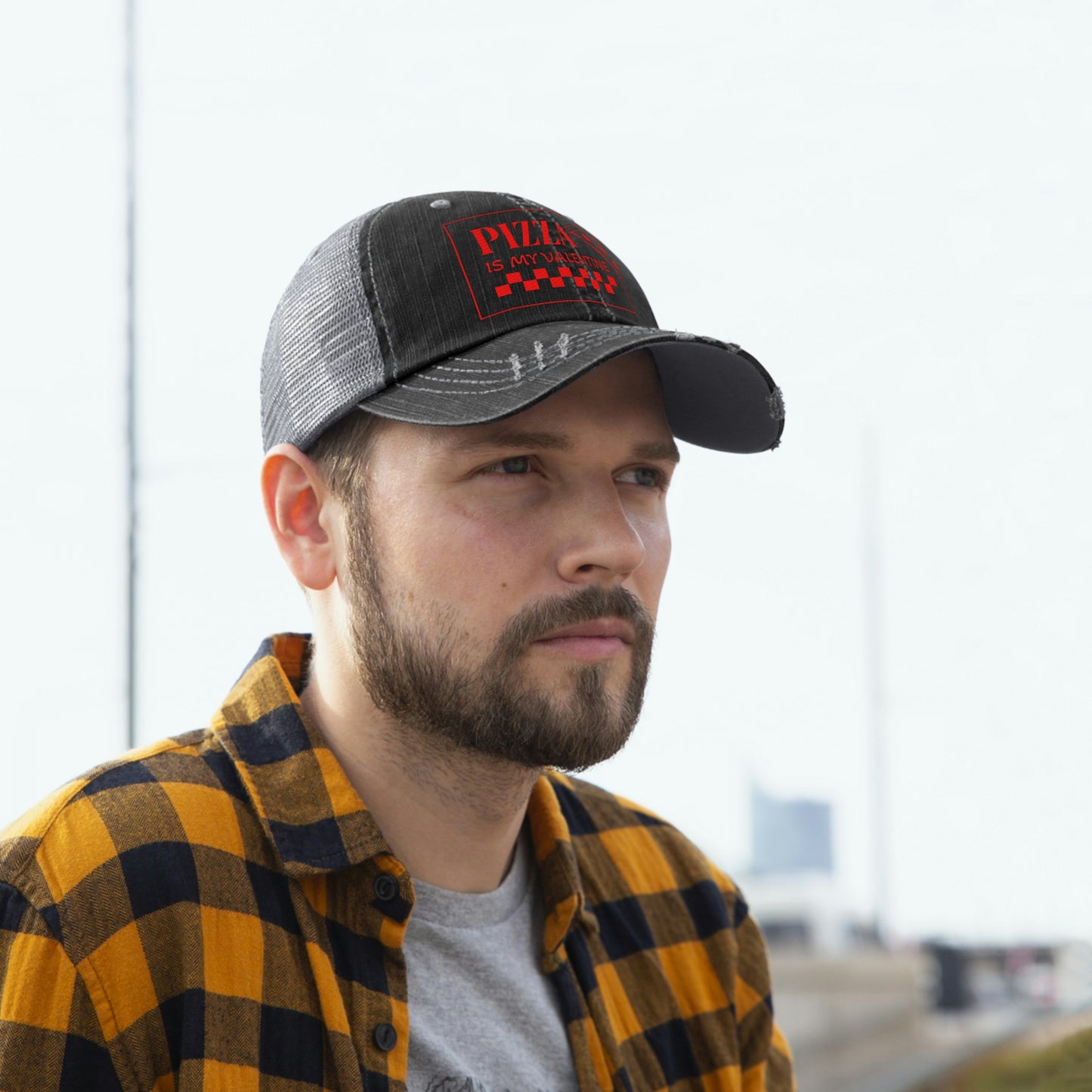 Pizza Is My Valentine Trucker Hat