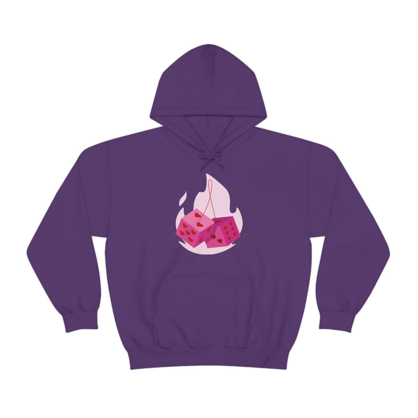 Dice Hearts Unisex Hooded Sweatshirt