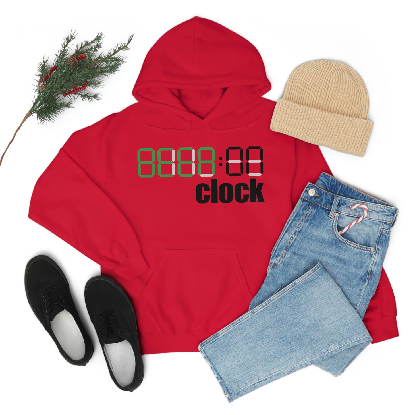 Beer on Clock Unisex Hooded Sweatshirt