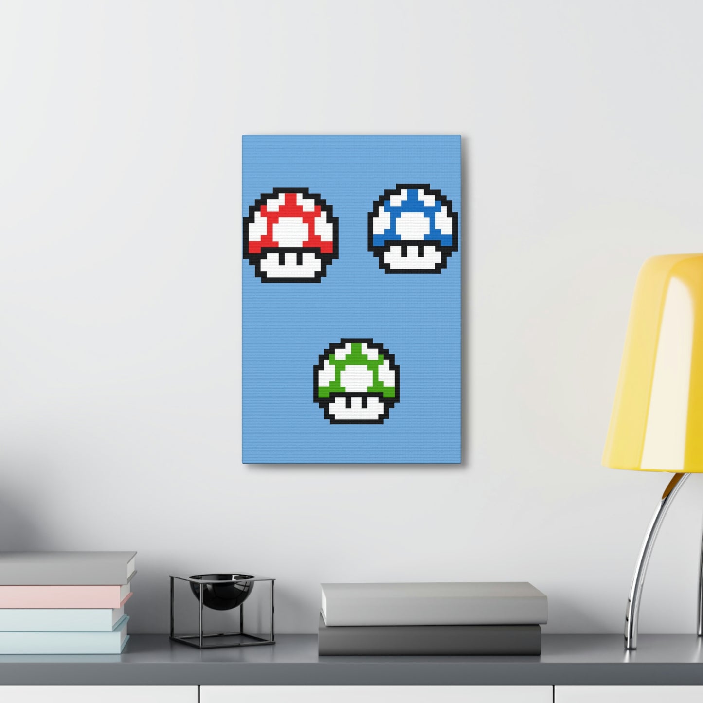 Mushroom 8 Bit Style Canvas Gallery Wraps