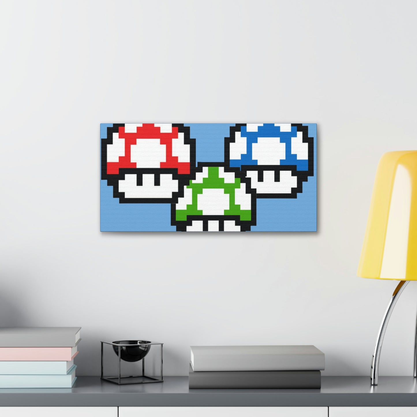 Mushroom 8 Bit Style Canvas Gallery Wraps