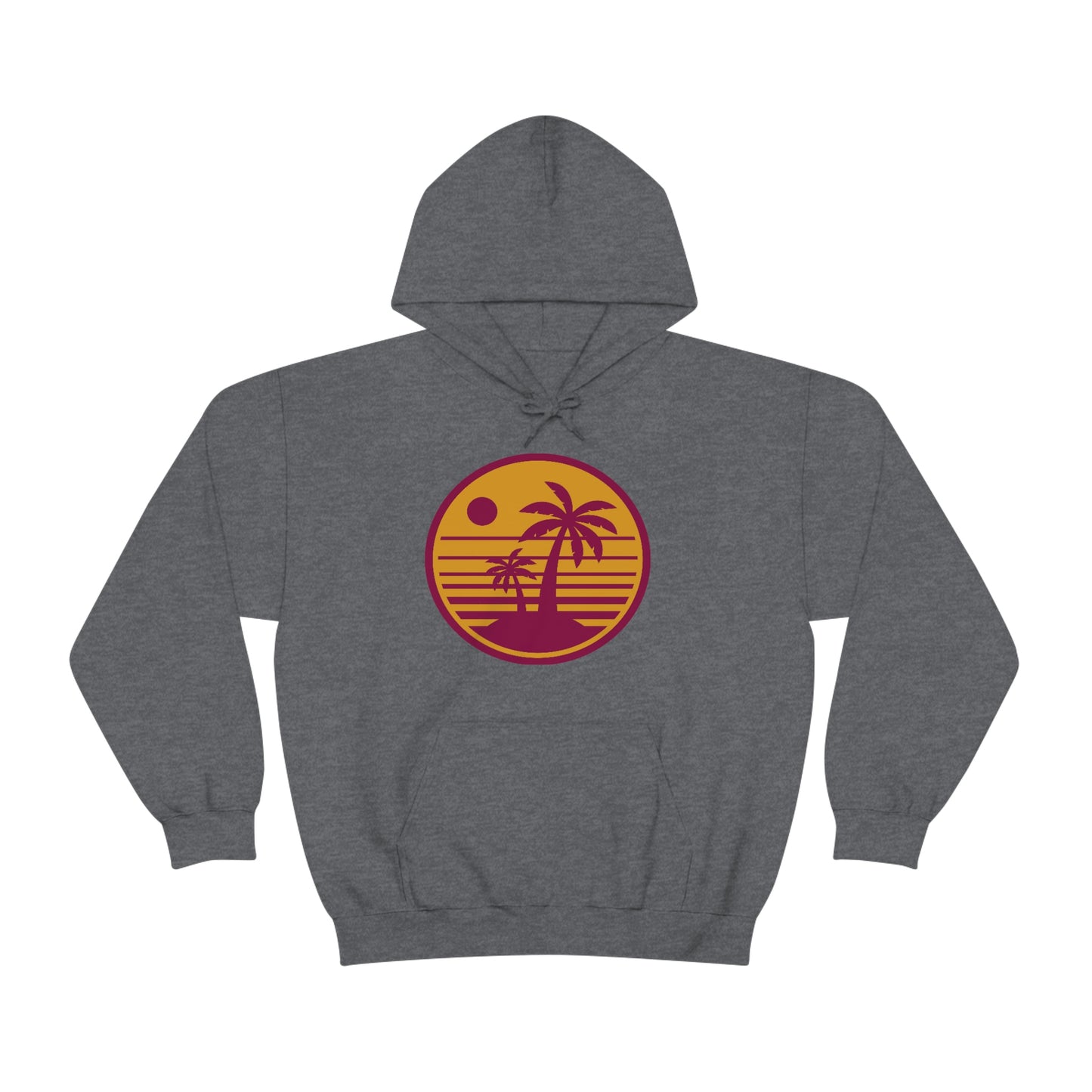 Retro Sunset Beach Unisex Hooded Sweatshirt