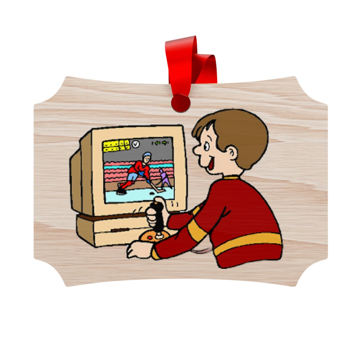 Retro Gamer Wooden Christmas Ornaments