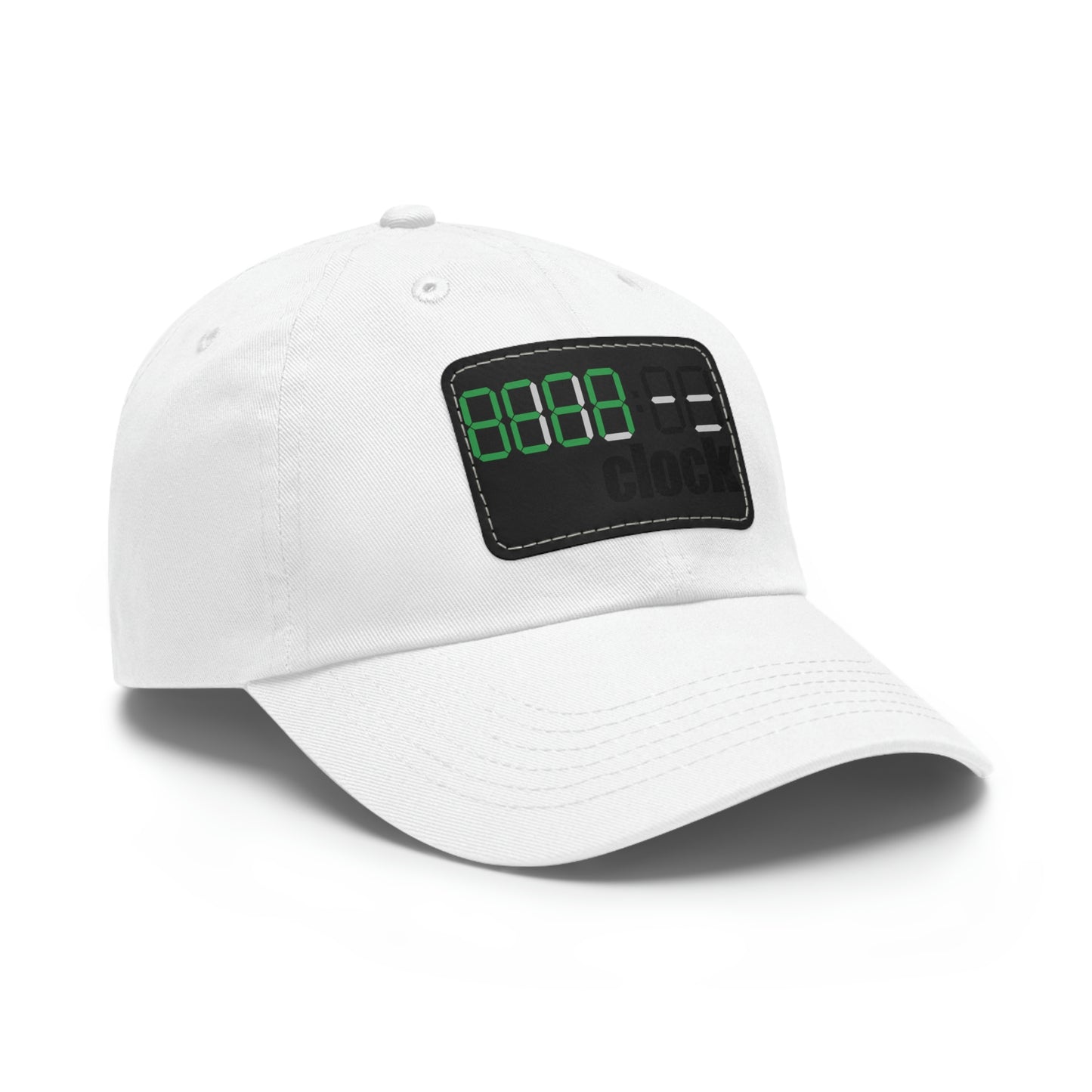 Beer on Clock Dad Hat with Leather Patch