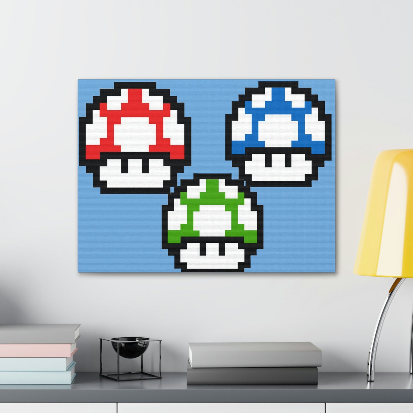 Mushroom 8 Bit Style Canvas Gallery Wraps