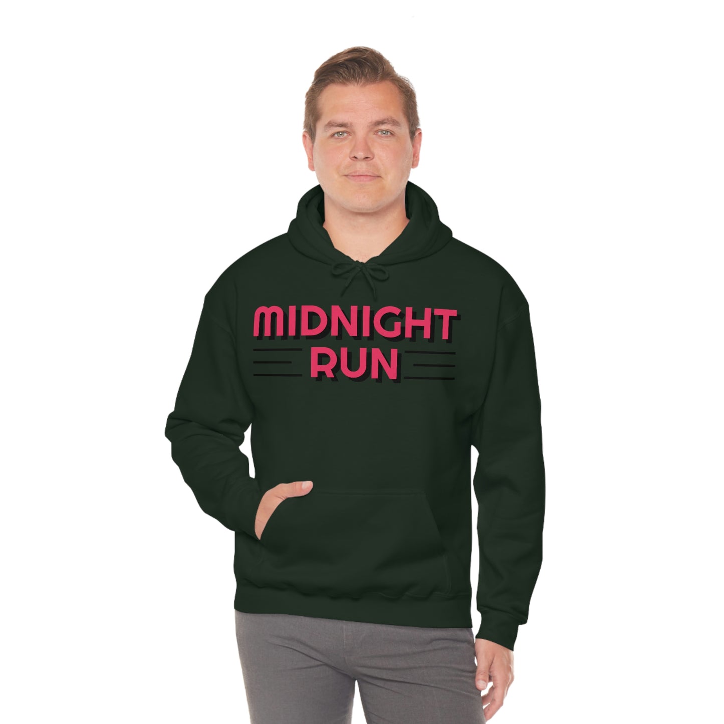 Midnight Run Retro Style Unisex Hooded Sweatshirt