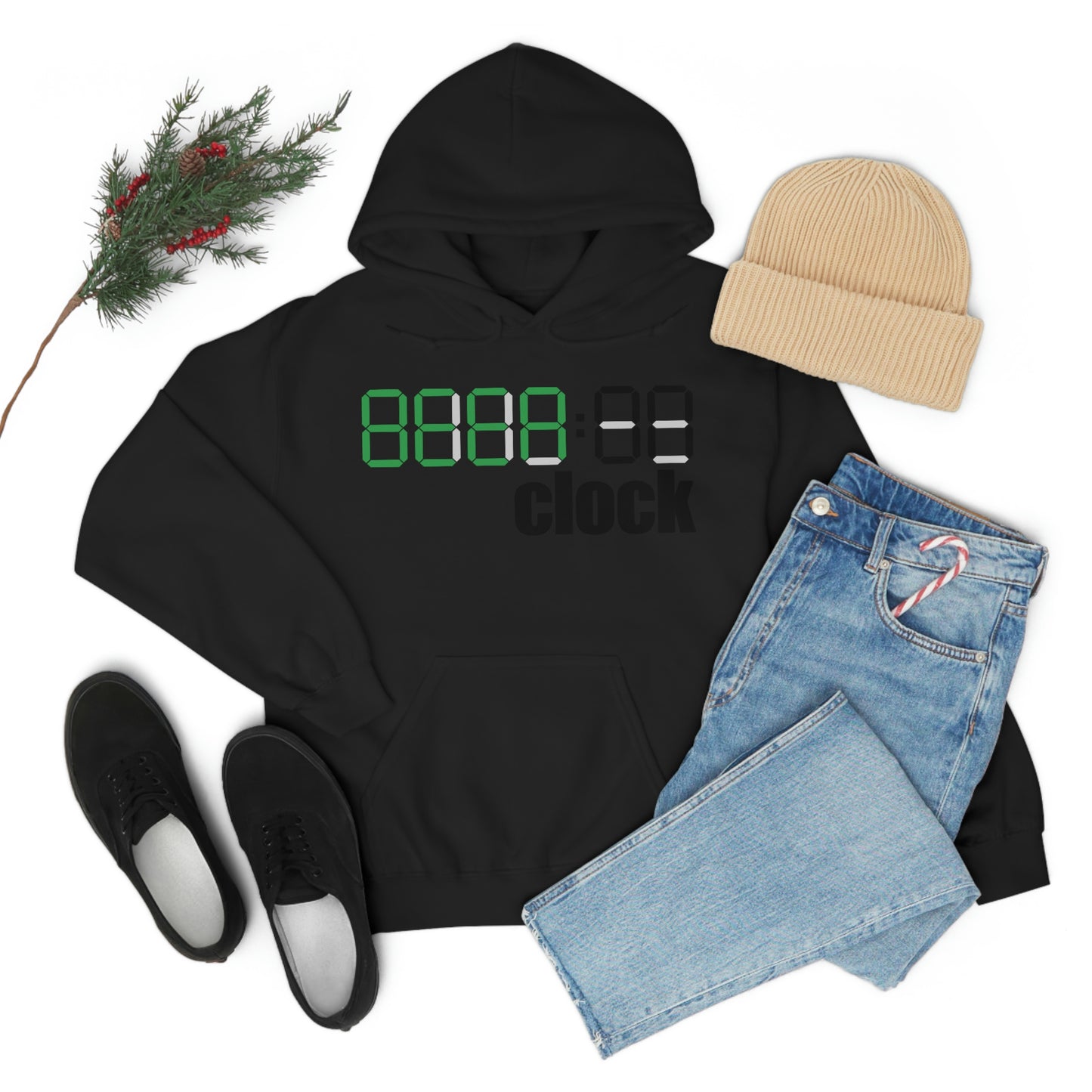 Beer on Clock Unisex Hooded Sweatshirt