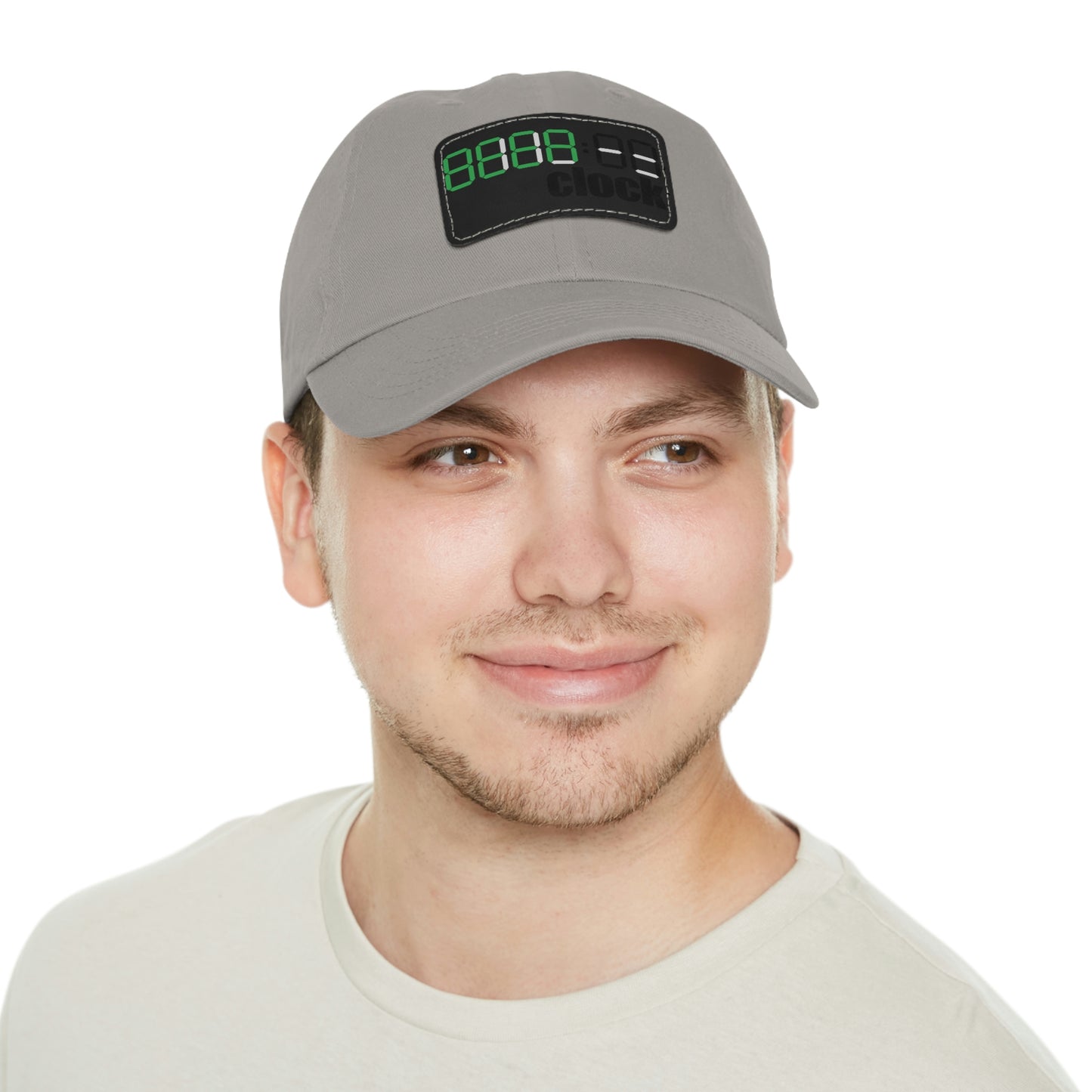 Beer on Clock Dad Hat with Leather Patch