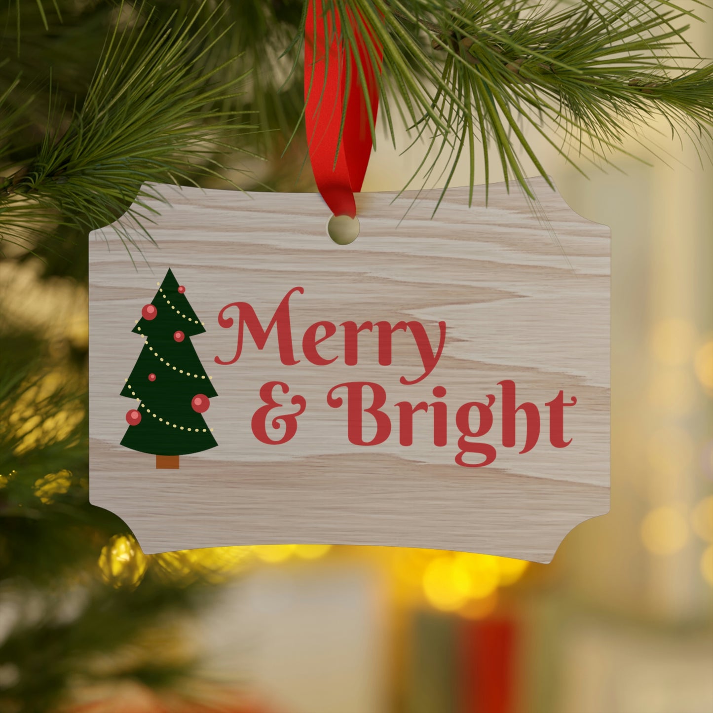 Merry & Bright Wooden Christmas Ornaments