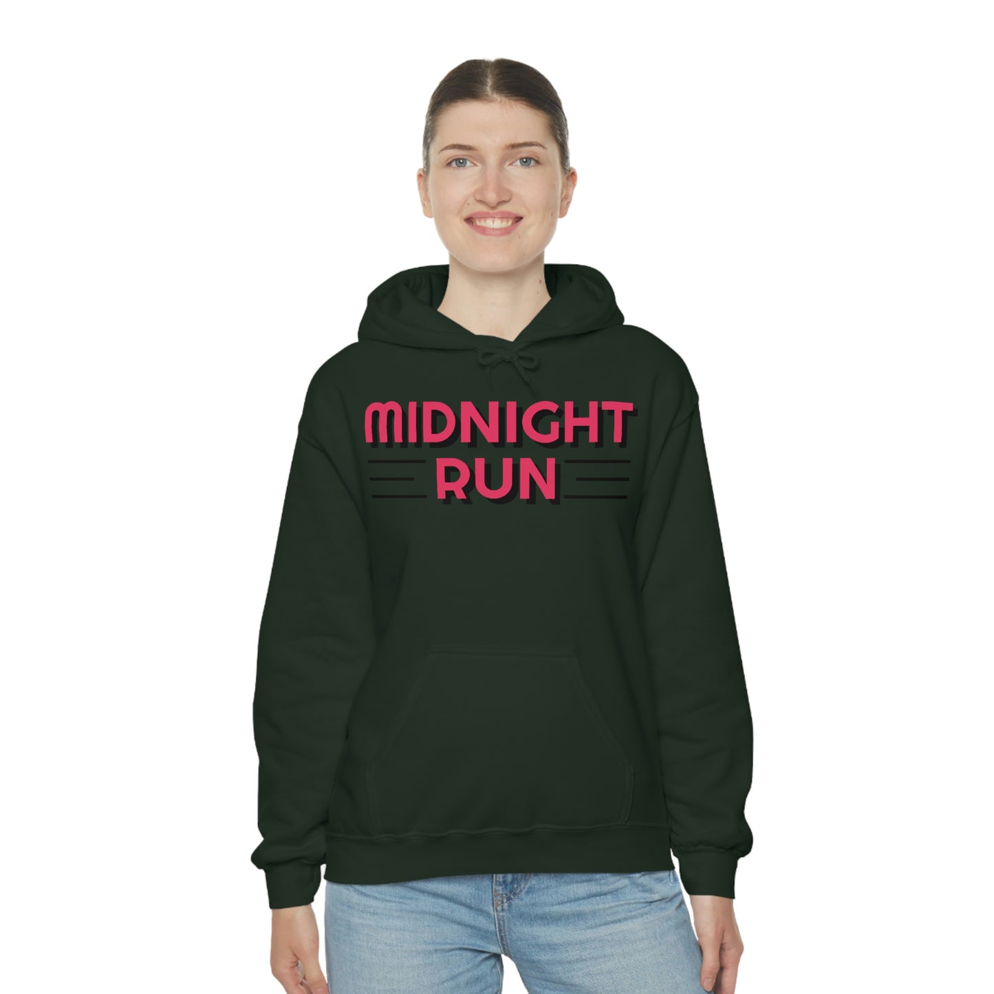 Midnight Run Retro Style Unisex Hooded Sweatshirt