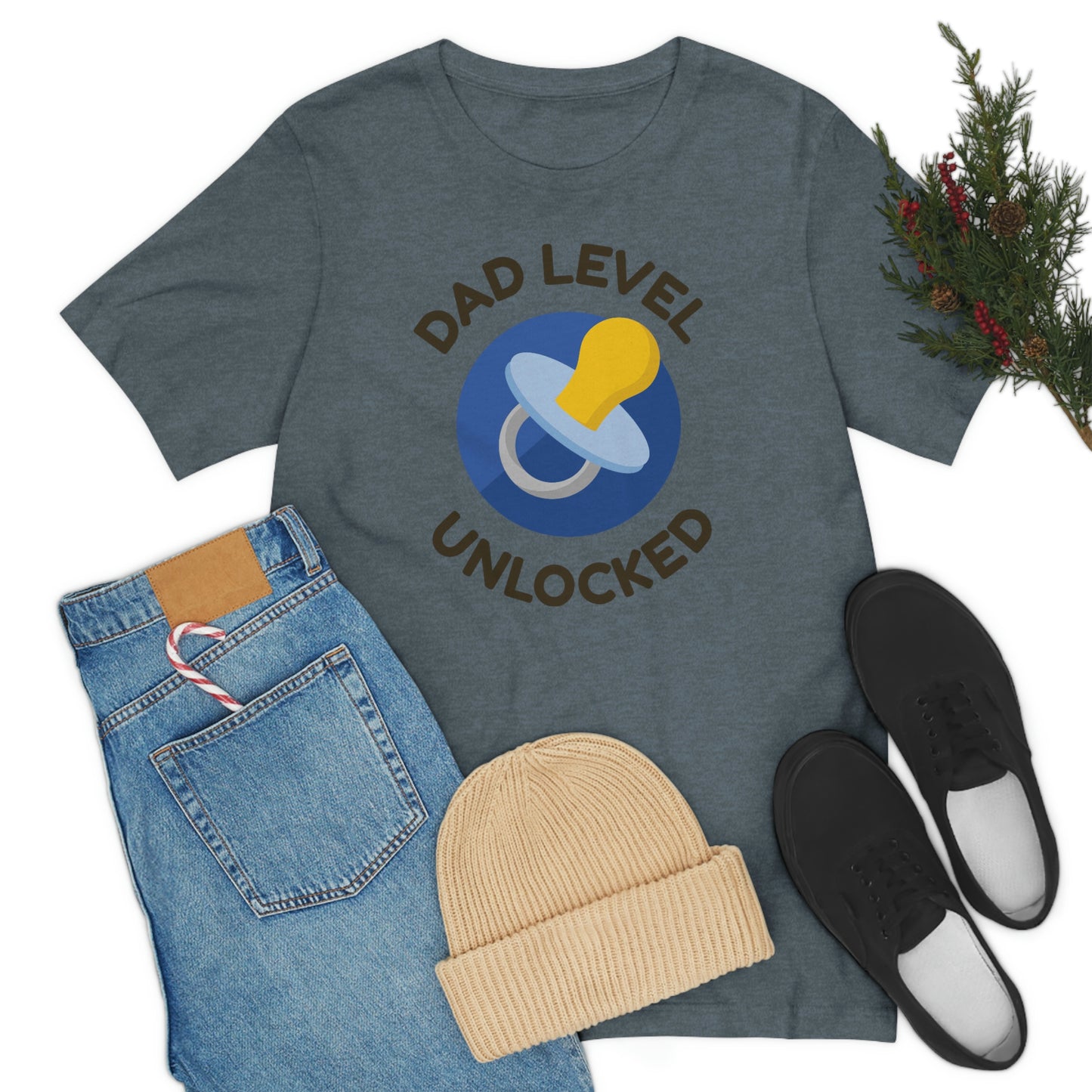 Dad Level Unlocked Unisex Jersey Short Sleeve Tee