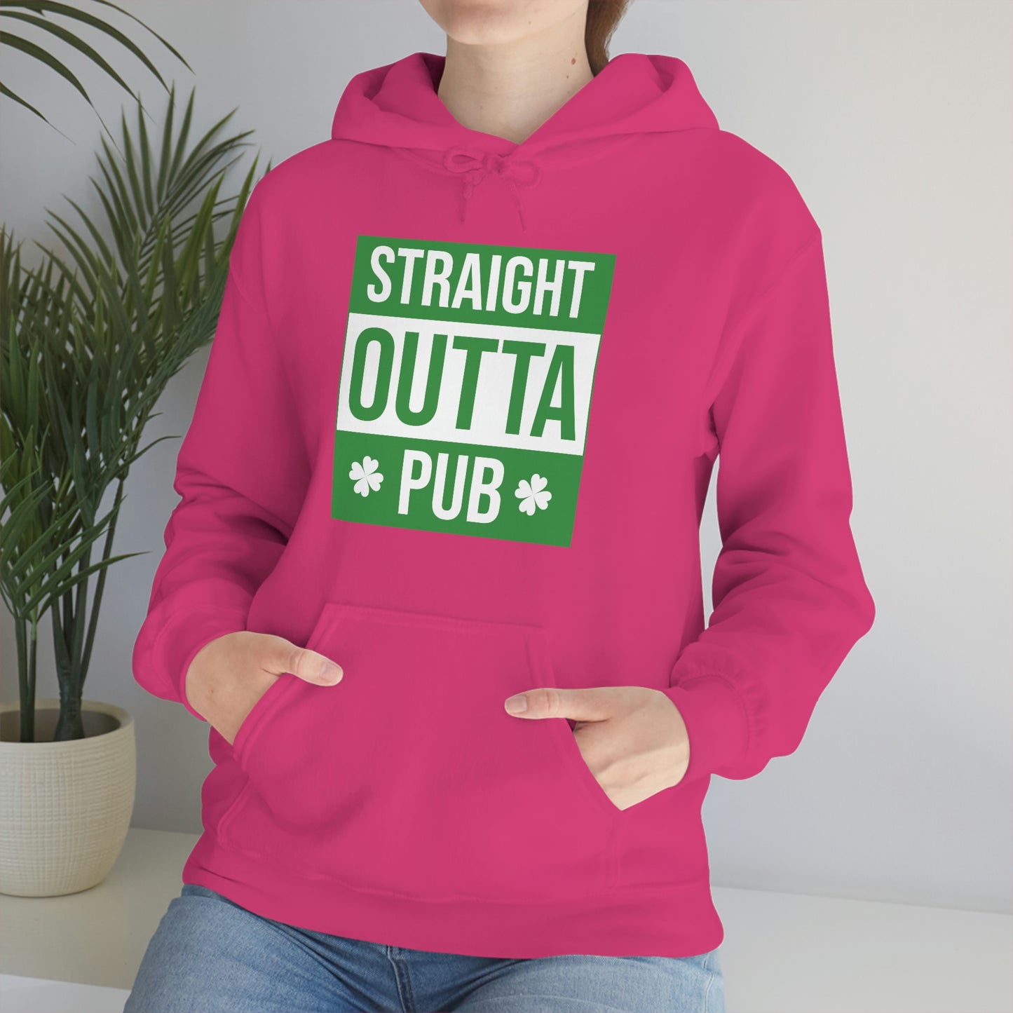 Straight Outta Pub Style Unisex Hooded Sweatshirt