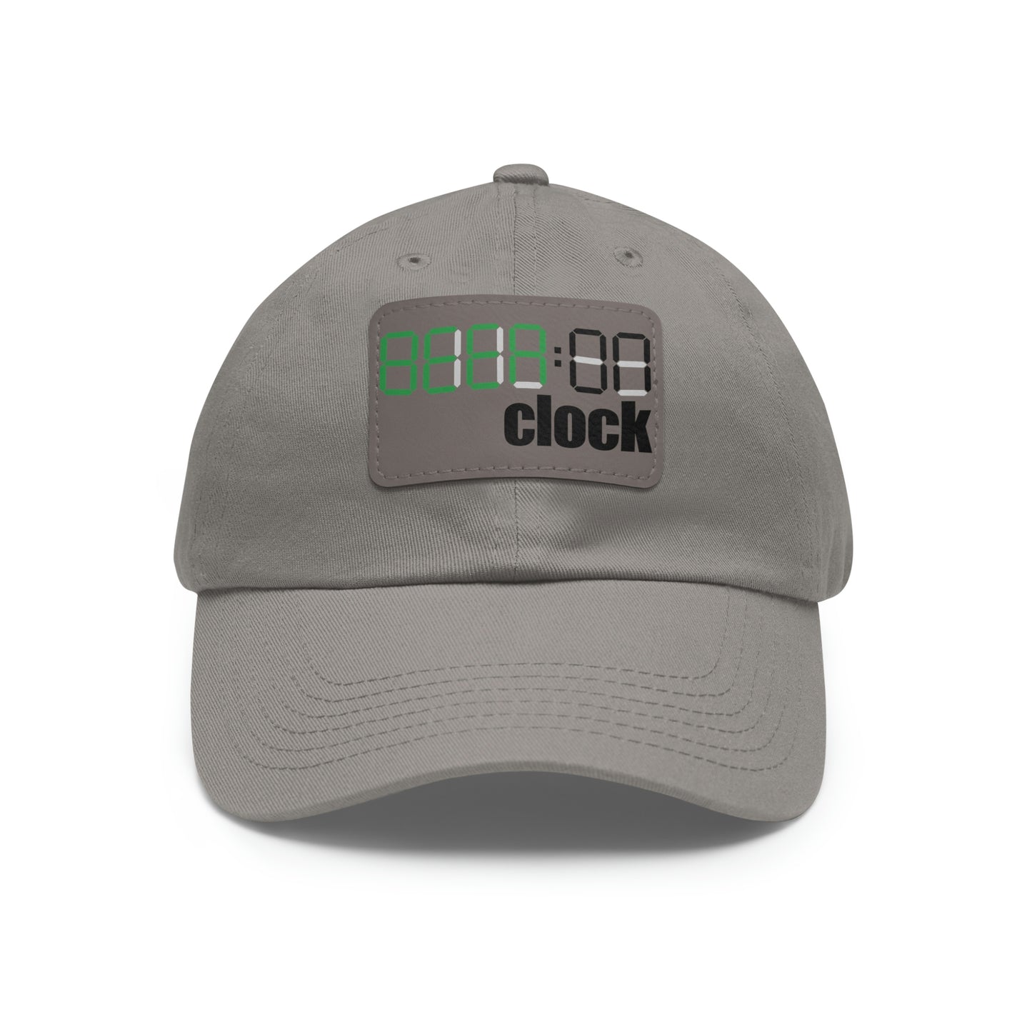 Beer on Clock Dad Hat with Leather Patch