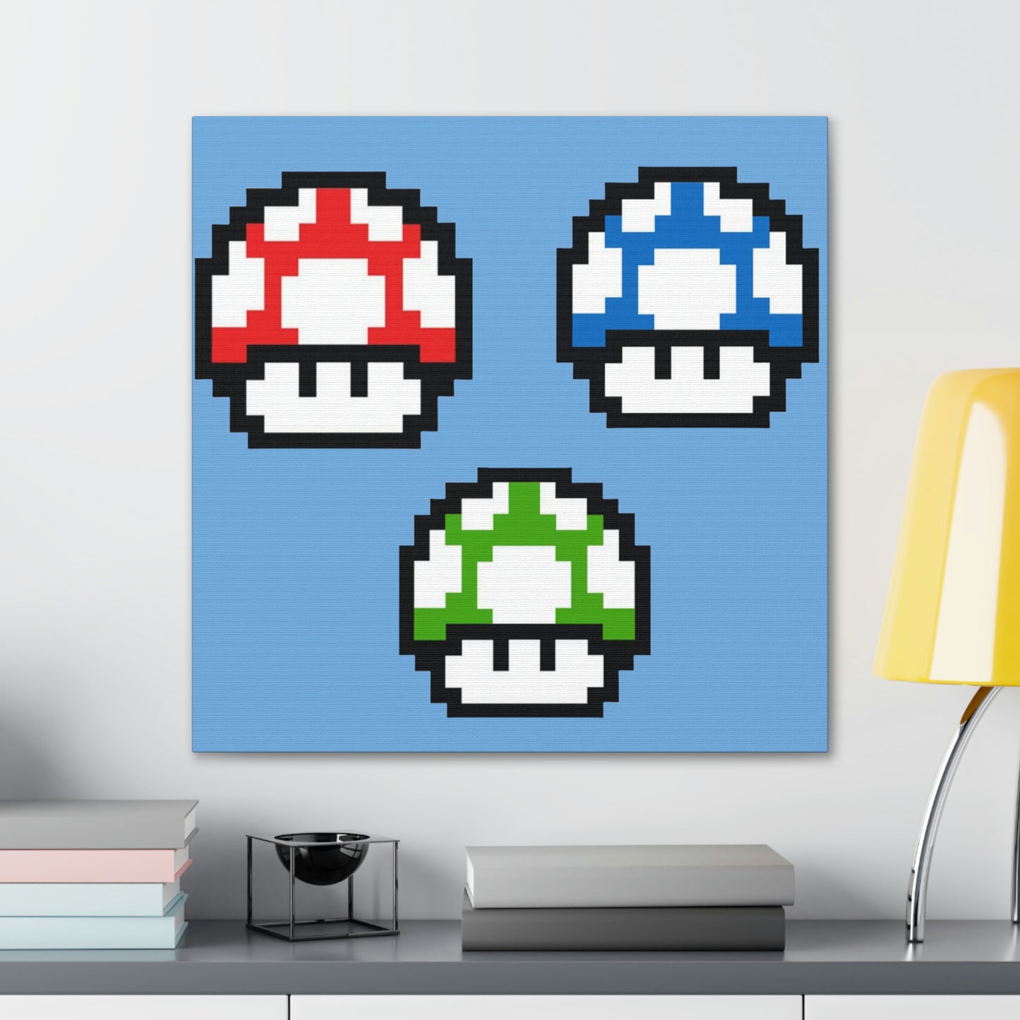 Mushroom 8 Bit Style Canvas Gallery Wraps