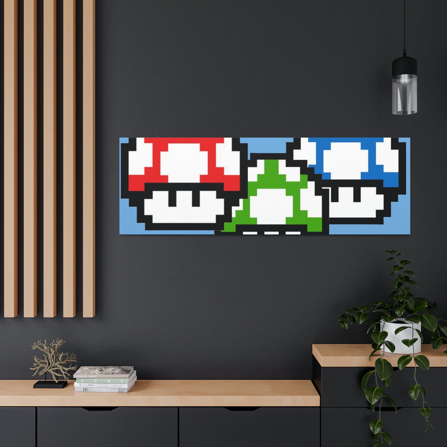 Mushroom 8 Bit Style Canvas Gallery Wraps