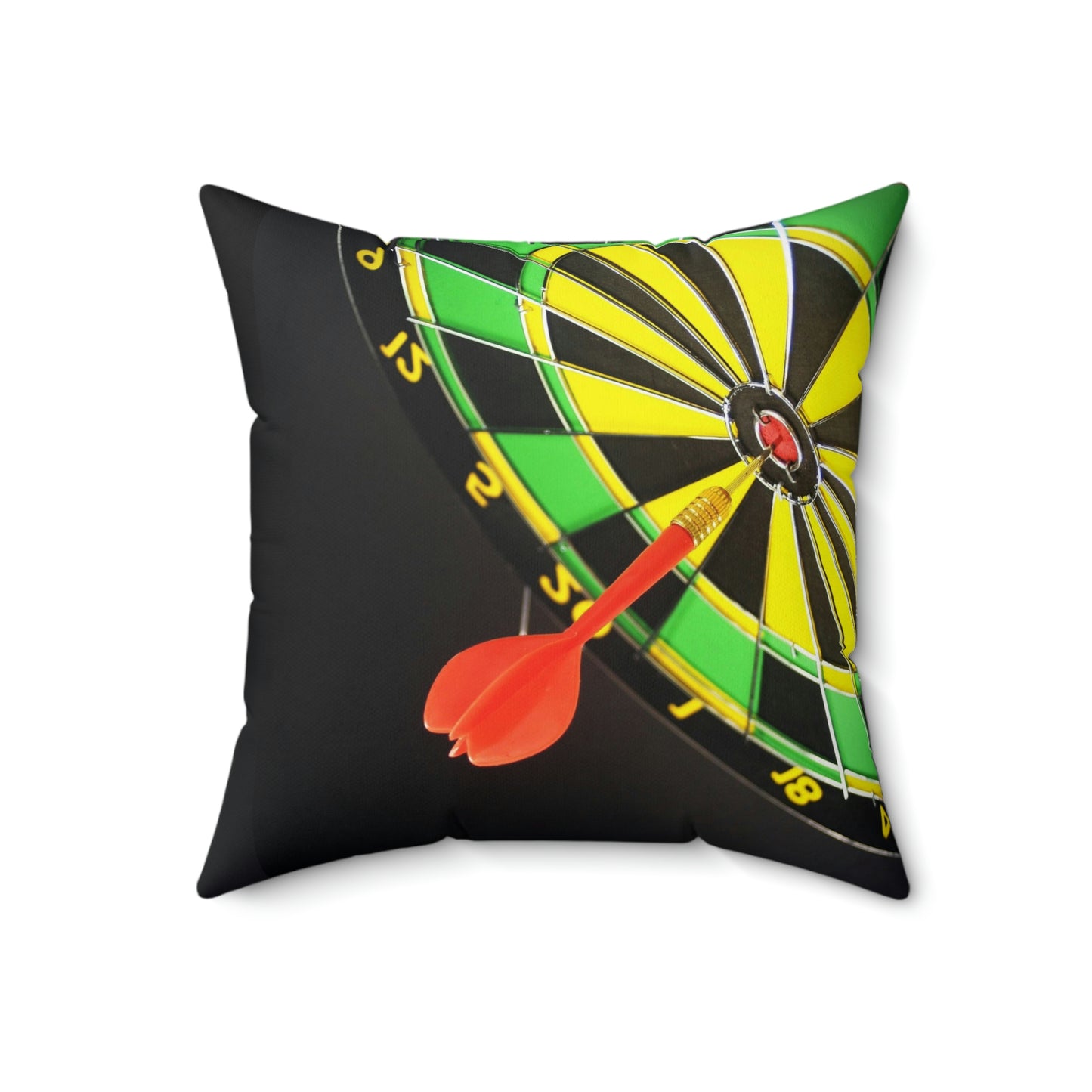 Darts Bullseye Style Cherries Spun Polyester Square Pillow