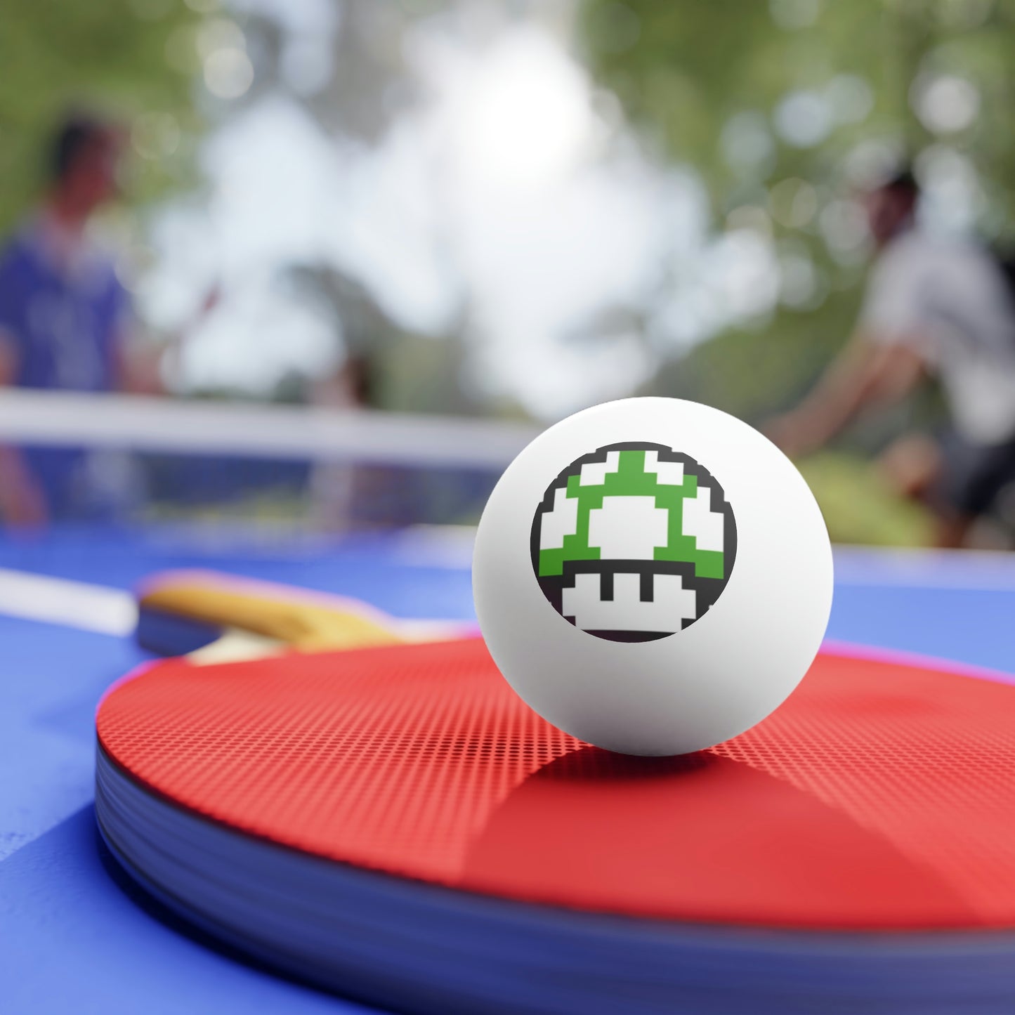 Green Mushroom 8 Bit Style Ping Pong Balls, 6 pcs