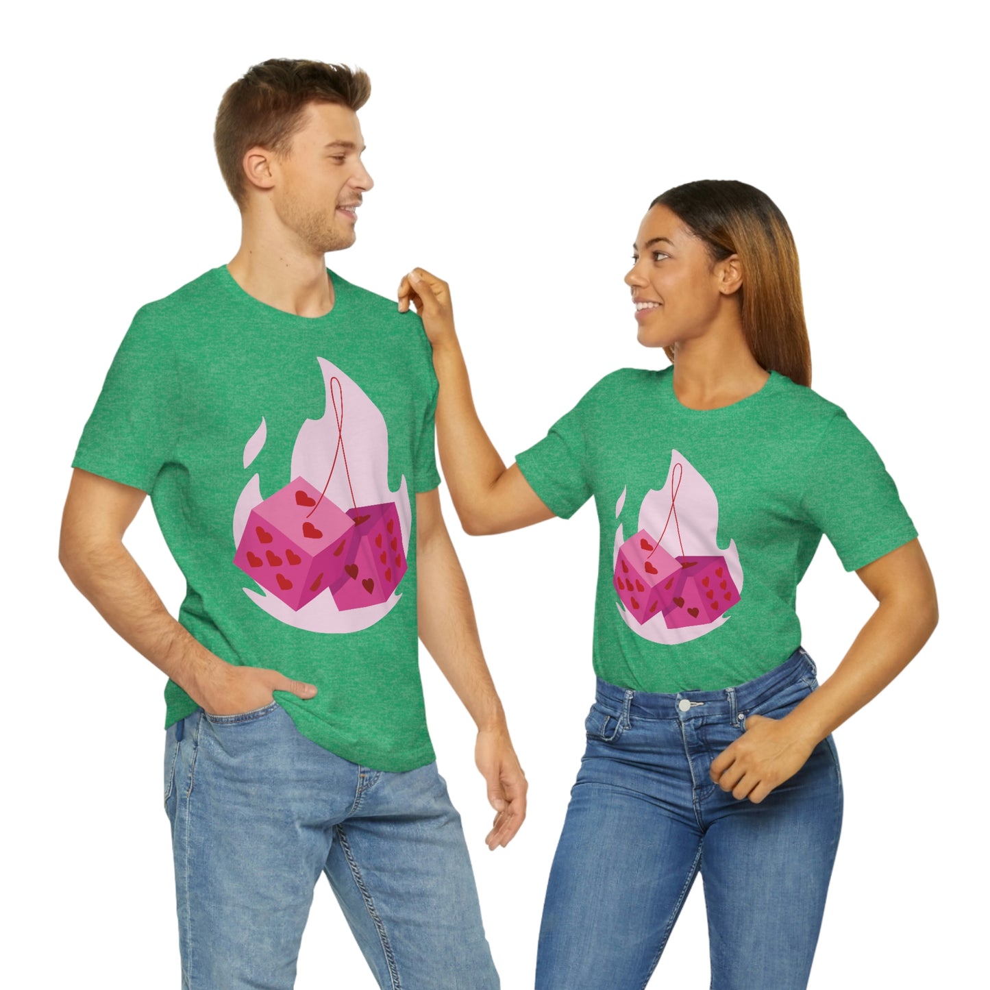Dice Hearts Unisex Jersey Short Sleeve Tee