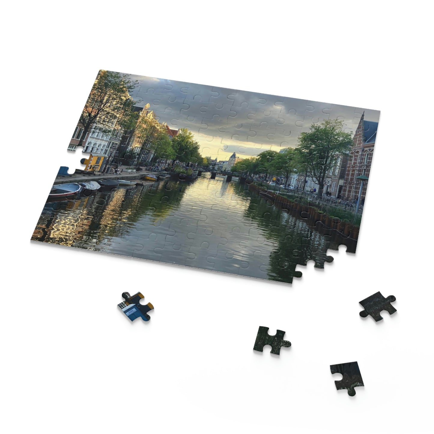 Amsterdam Canal Scenic Puzzle (120, 252, 500-Piece)