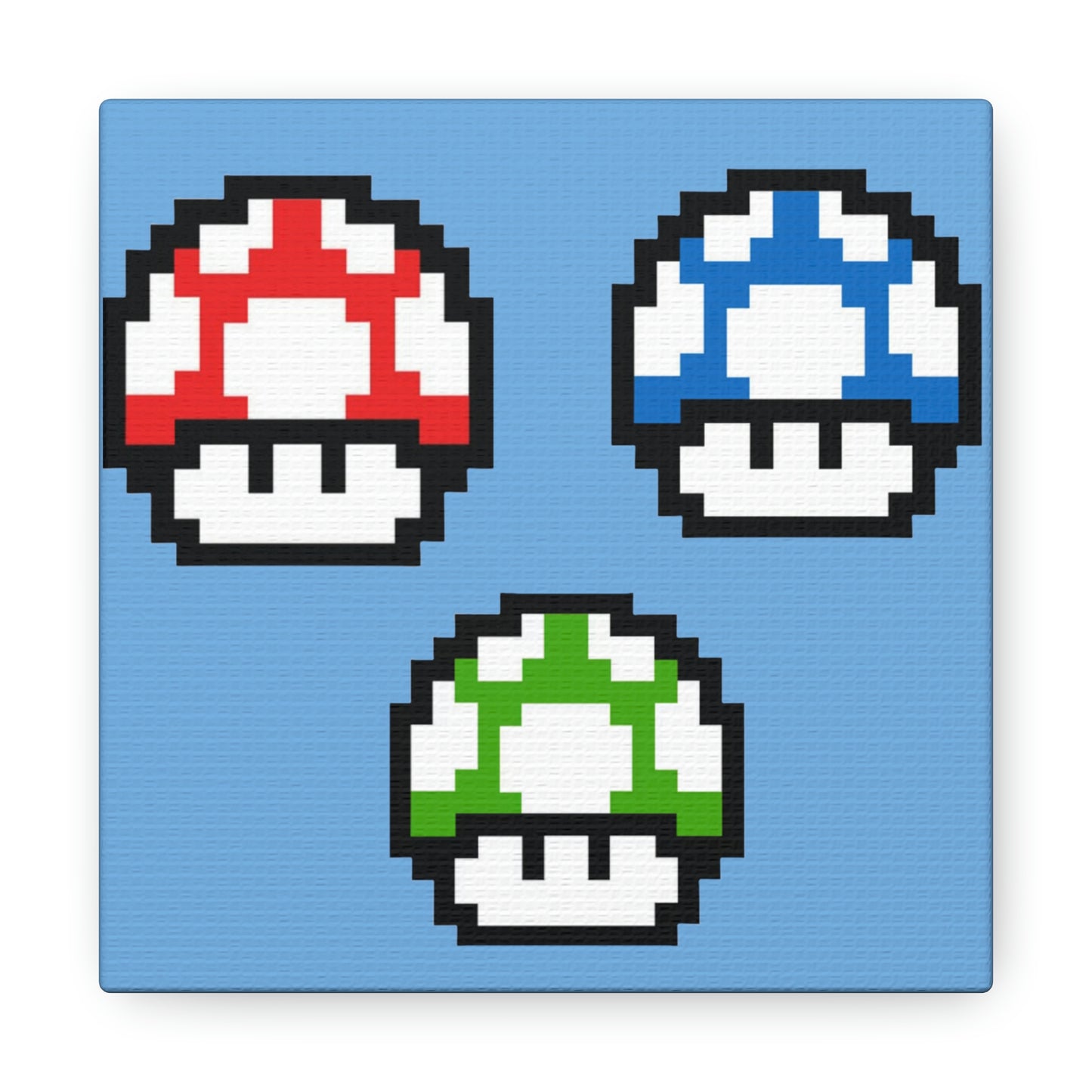 Mushroom 8 Bit Style Canvas Gallery Wraps