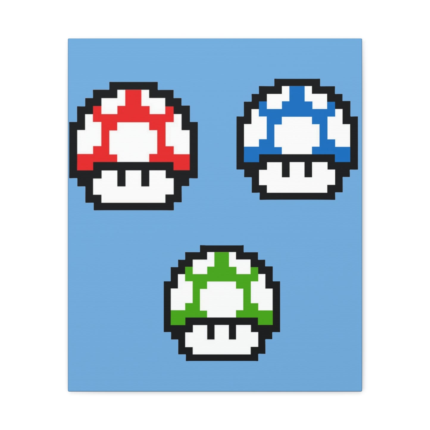 Mushroom 8 Bit Style Canvas Gallery Wraps