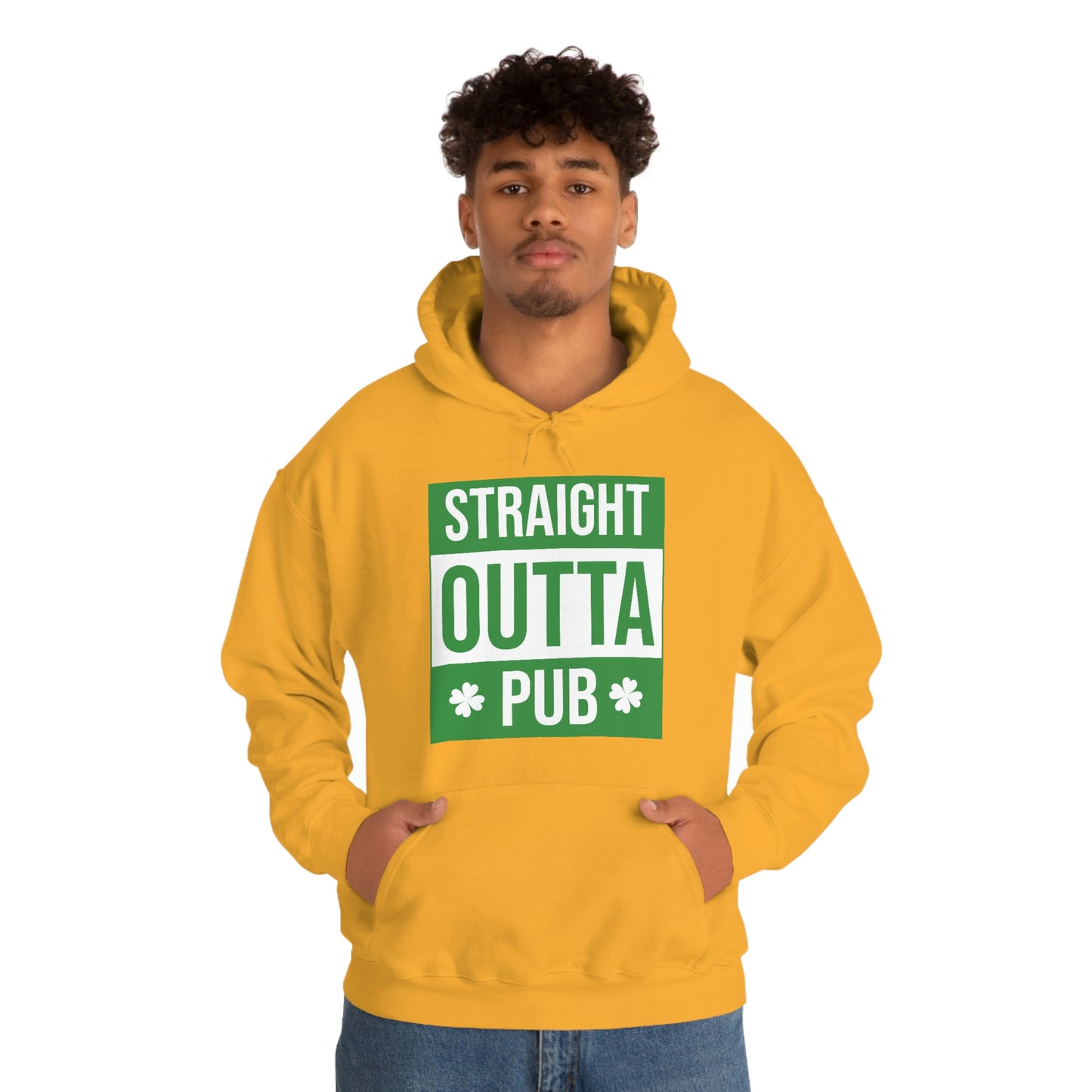 Straight Outta Pub Style Unisex Hooded Sweatshirt