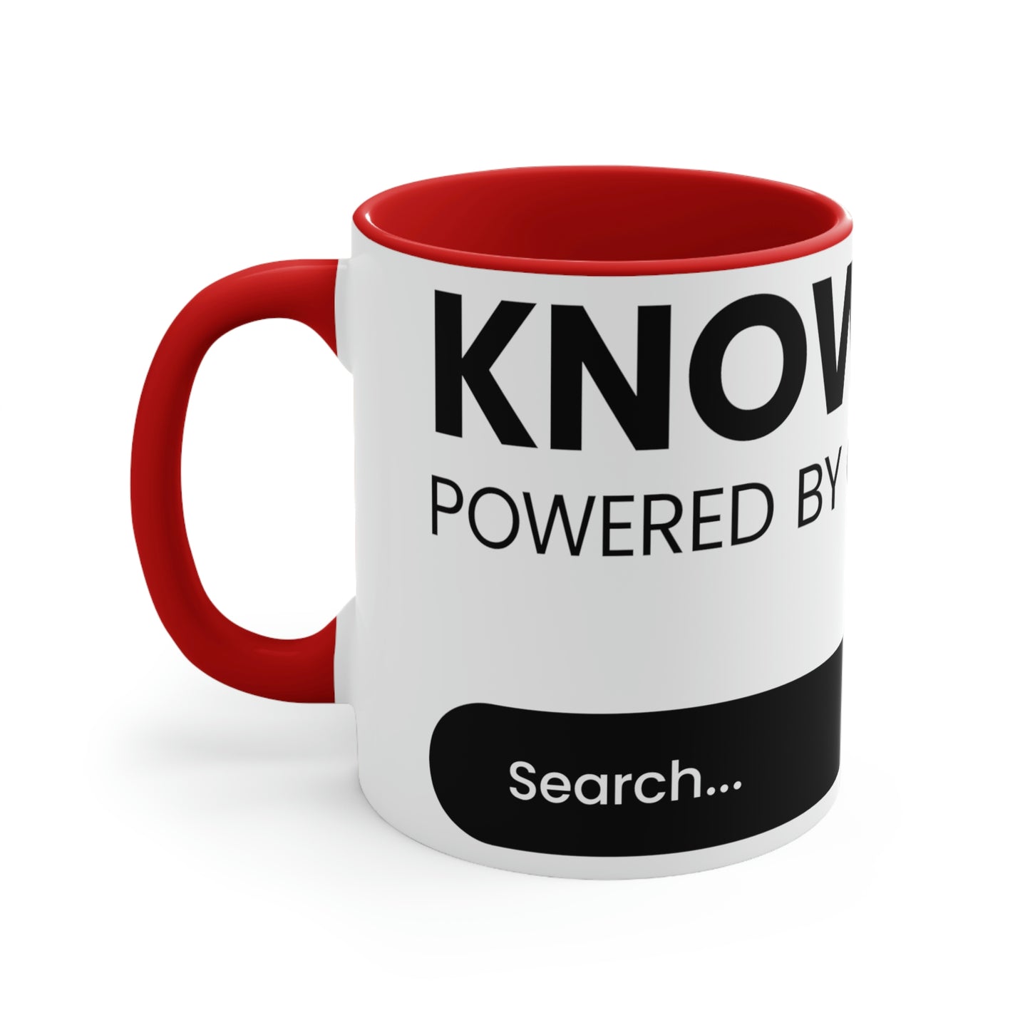 Knowledge Powered By Google Accent Coffee Mug, 11oz