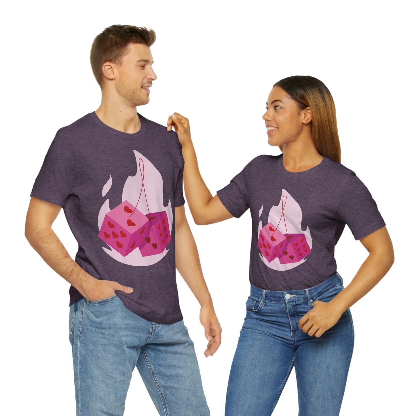 Dice Hearts Unisex Jersey Short Sleeve Tee