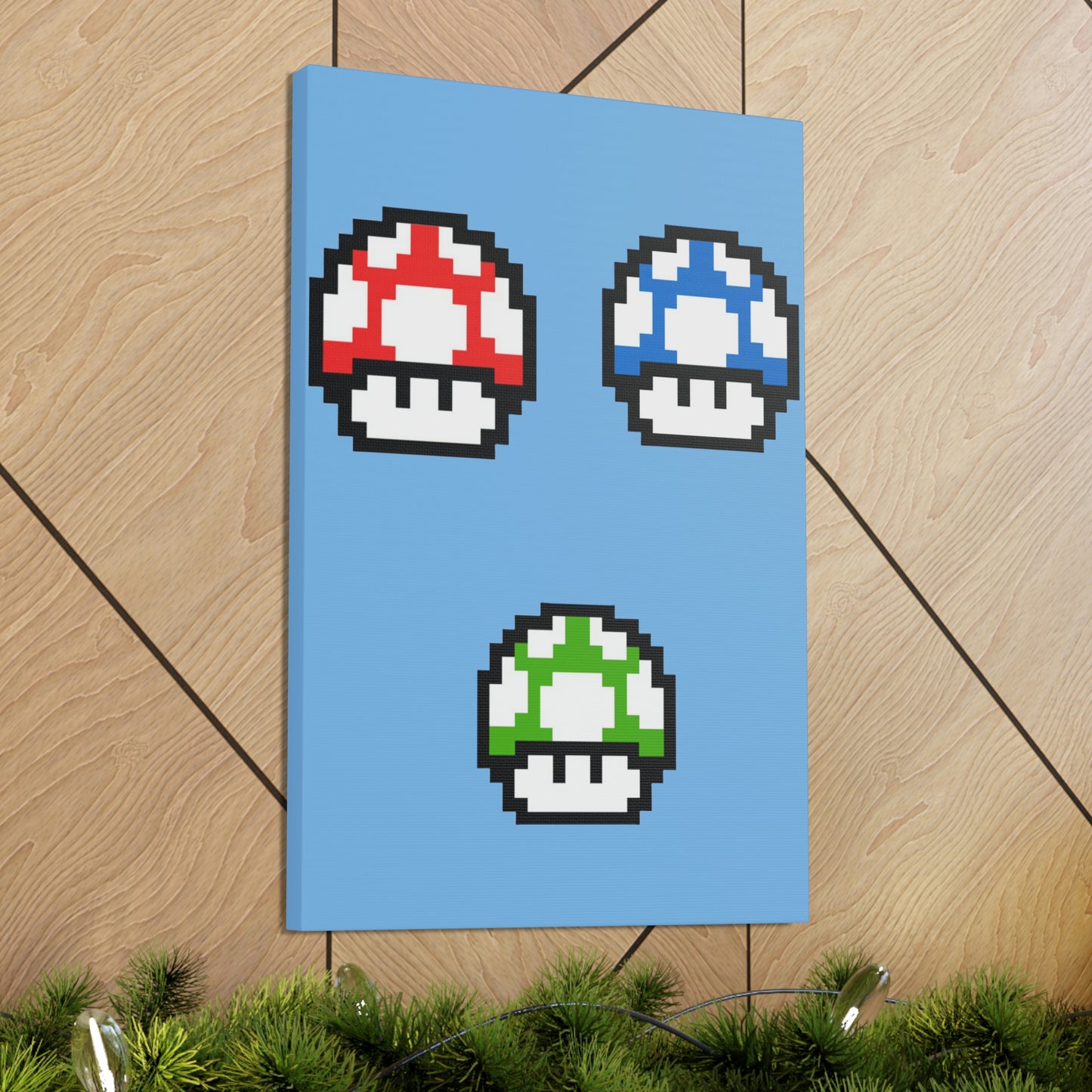 Mushroom 8 Bit Style Canvas Gallery Wraps