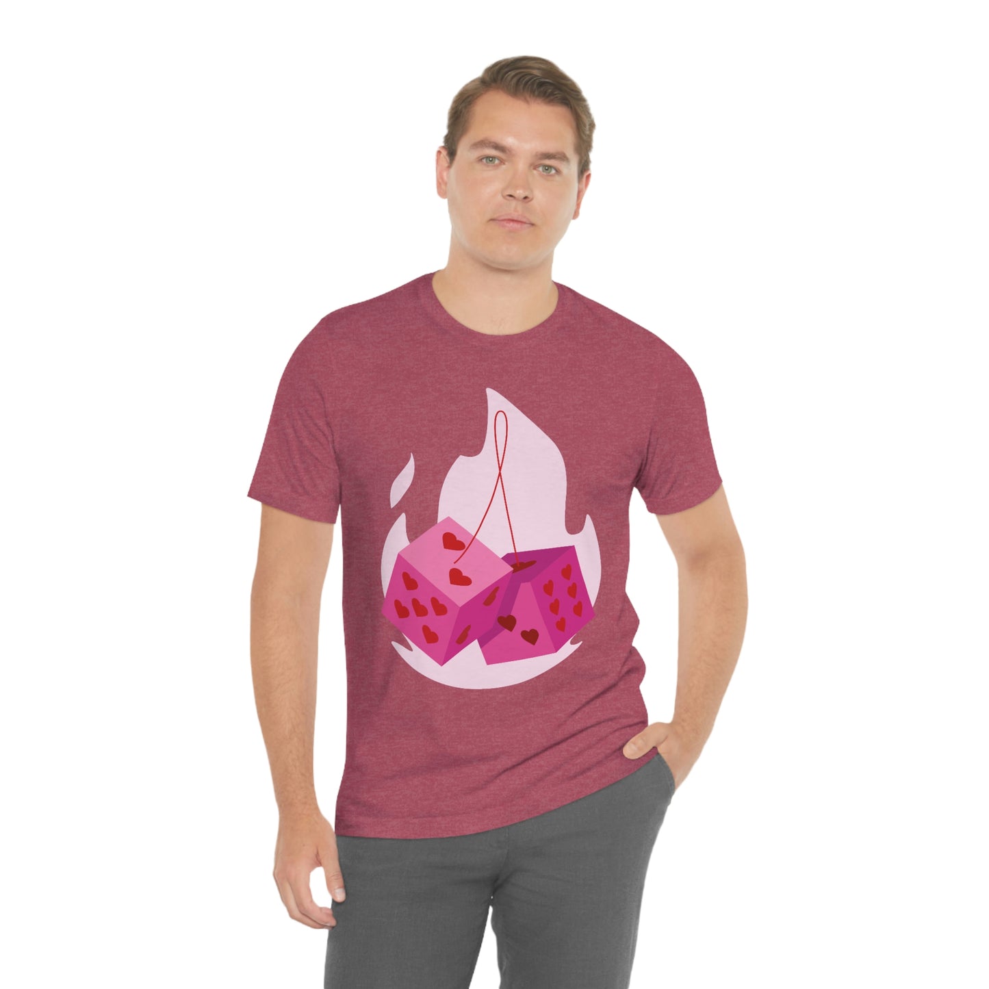 Dice Hearts Unisex Jersey Short Sleeve Tee