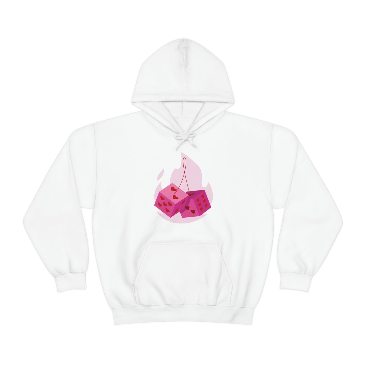 Dice Hearts Unisex Hooded Sweatshirt