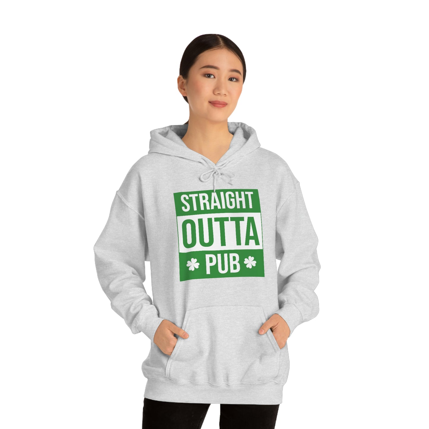 Straight Outta Pub Style Unisex Hooded Sweatshirt