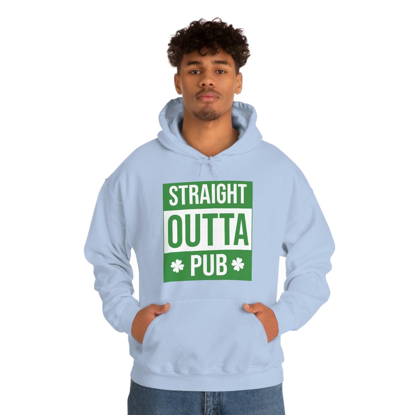 Straight Outta Pub Style Unisex Hooded Sweatshirt