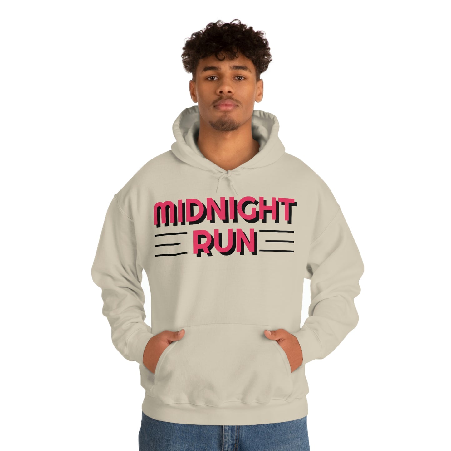 Midnight Run Retro Style Unisex Hooded Sweatshirt