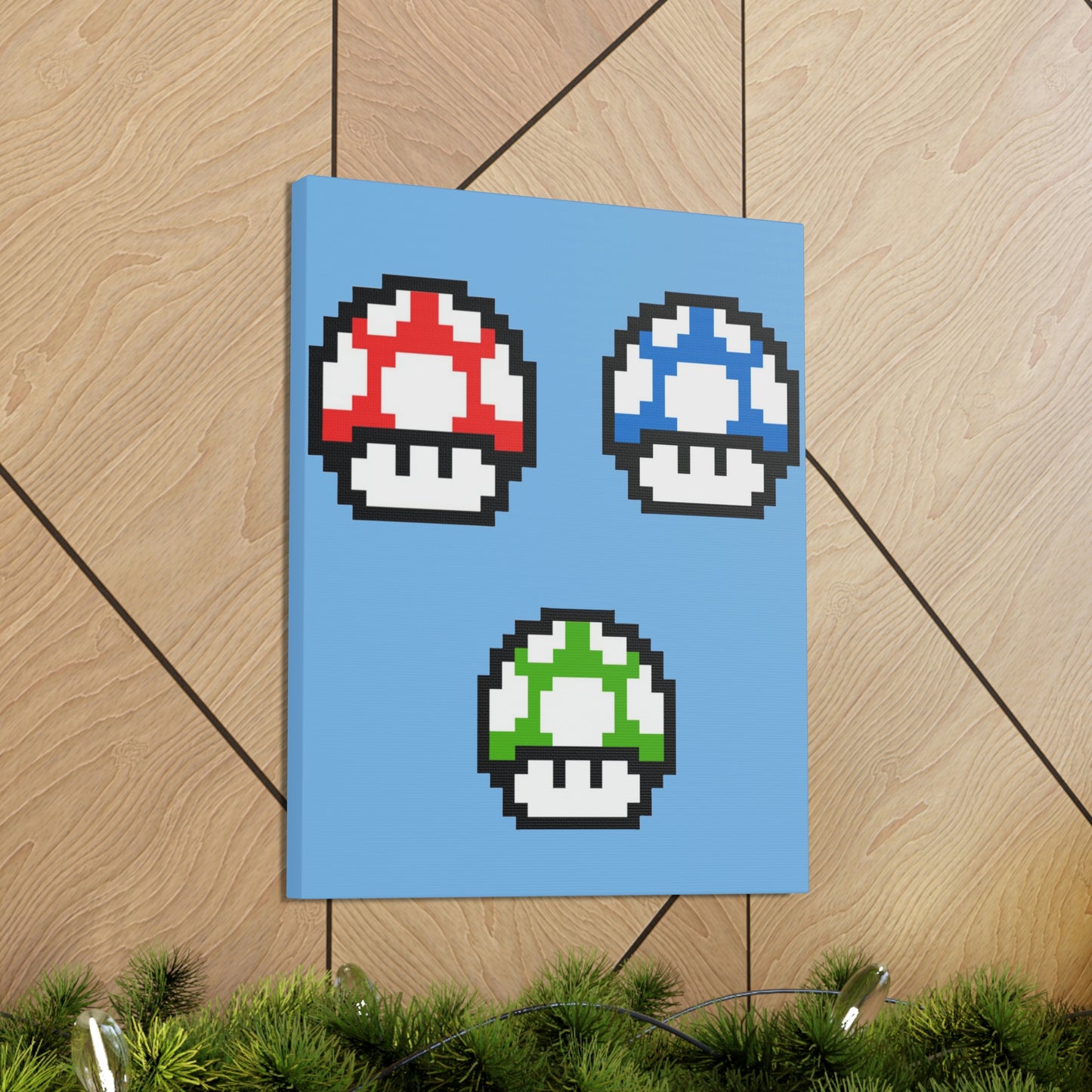 Mushroom 8 Bit Style Canvas Gallery Wraps